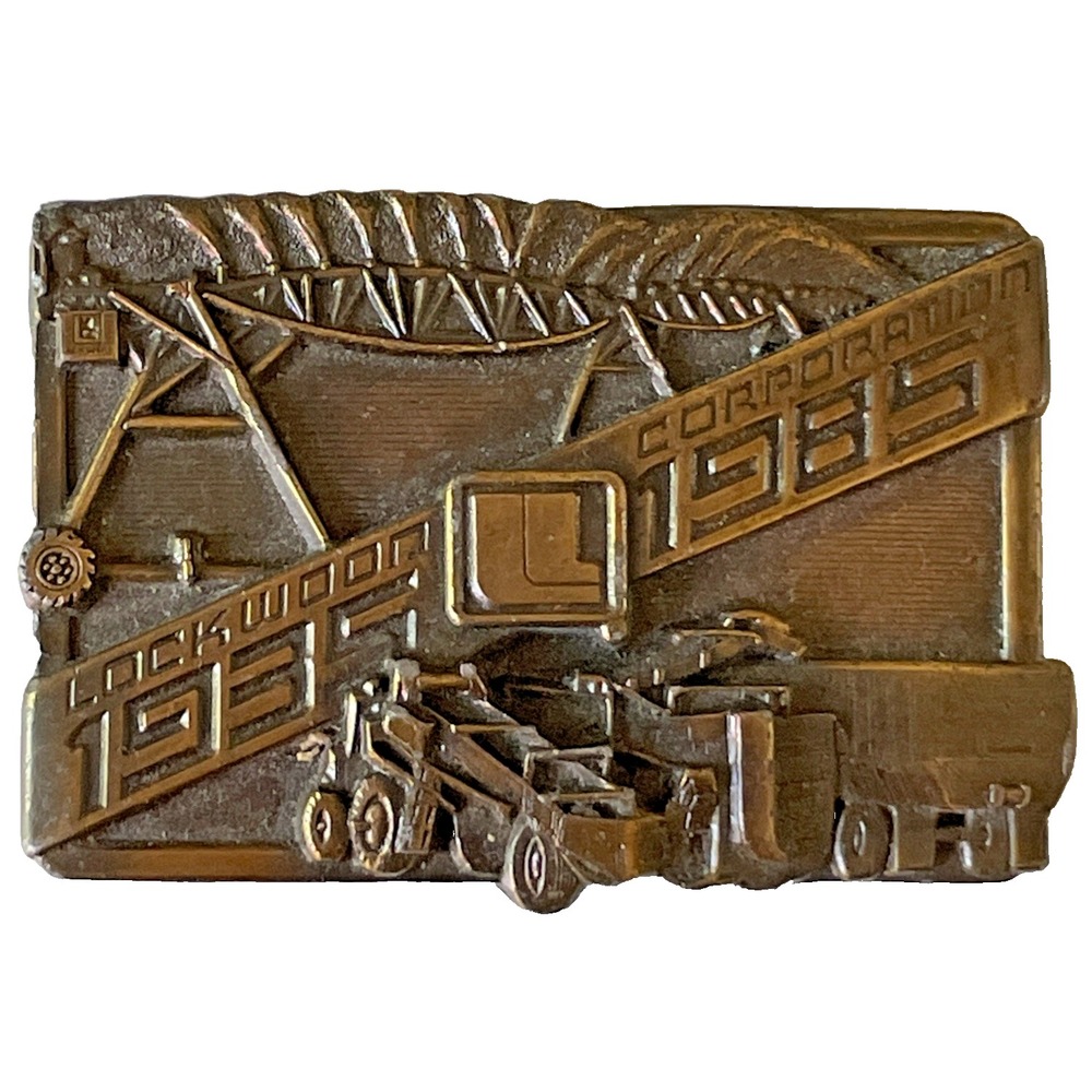 Lockwood Corp 50th Anniversary Belt Buckle Vintage 1985 Siskiyou Limited Edition
